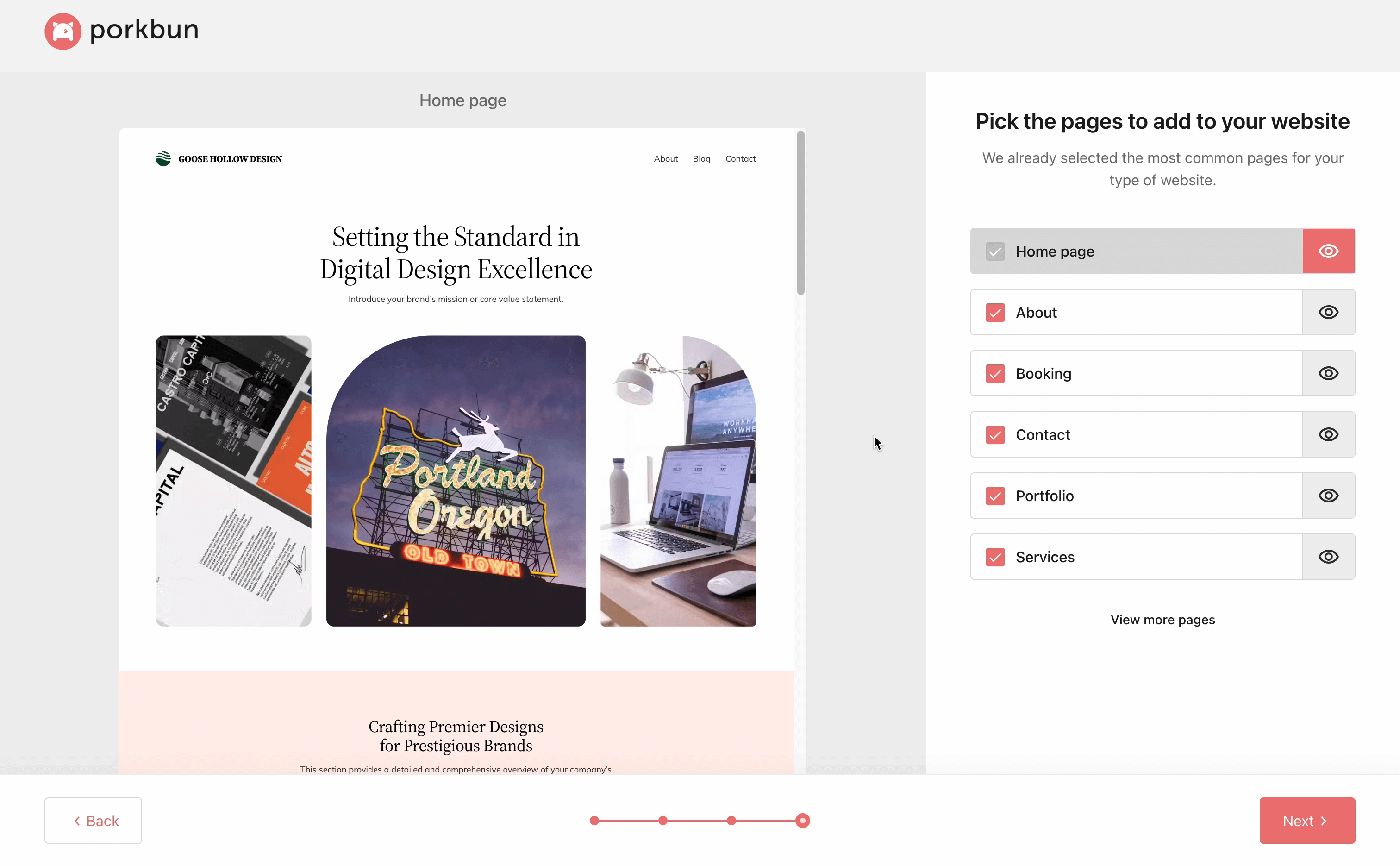 demo of Articulation sitebuilder