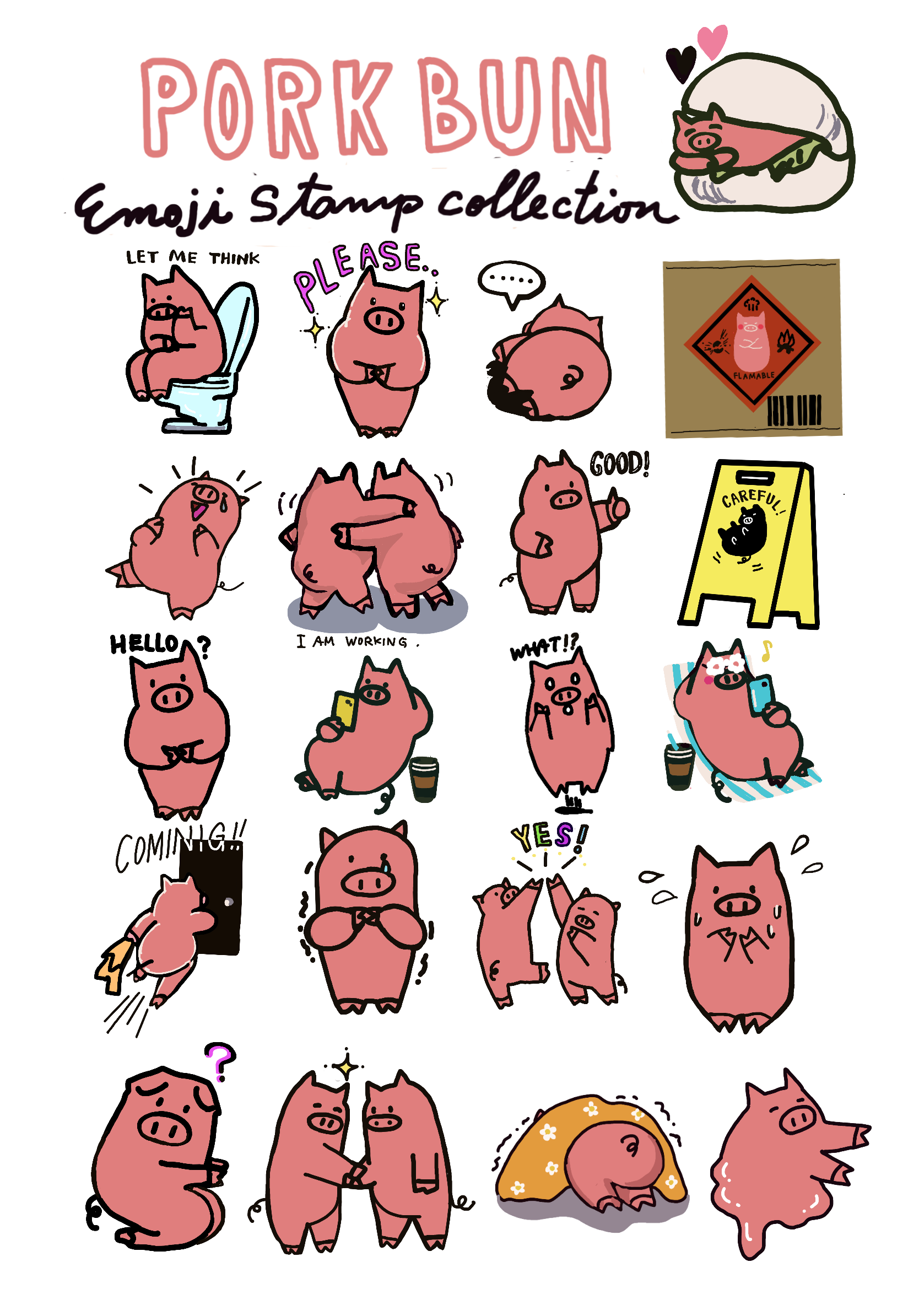 Emoji Stamp Collection by Megumi K.